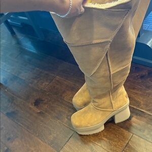 UGG Beige Over the Knee Boots